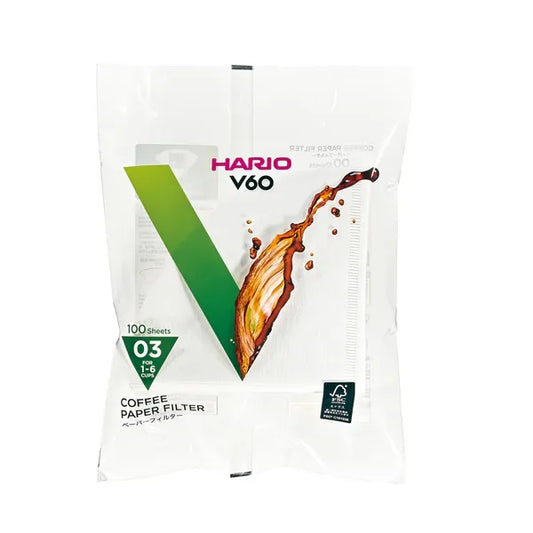ハリオ HARIO V60用ペーパーフィルター酵素漂白03 100枚入り